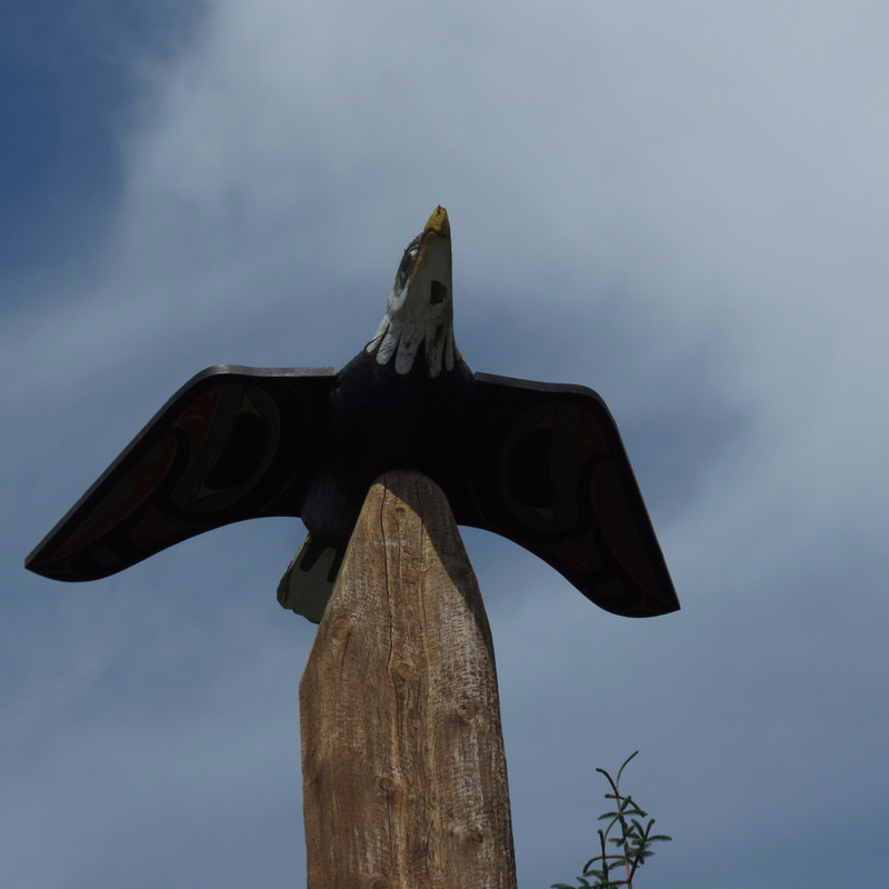 Totem Pole in Saxman Totem Park - Eagle on top