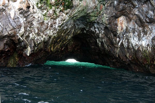 Beautiful sea cave under Frigatebird Island