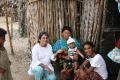 Mum and I with a Kuna woman and her baby; San Blas