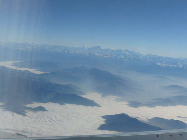 On the flight from Santiago to Lima