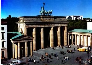 The Brandenburg Gate - a symbol of the reunification of the two sides of Berlin