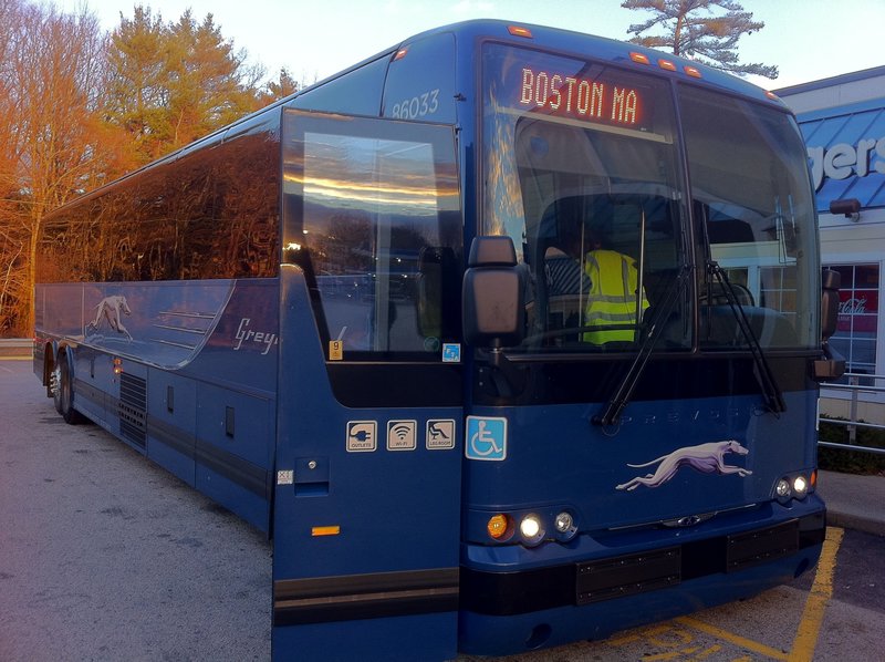 Greyhound bus from New York to Boston