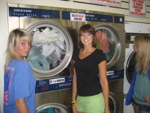 doing the laundry!