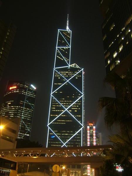 Tall building at night