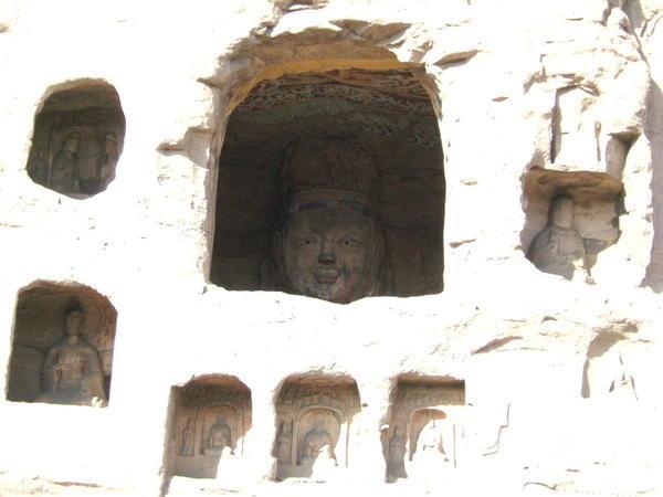 Head of a Budda in one of the caves