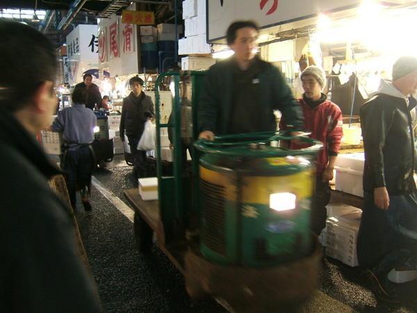 Transport at the Tsukiji fish market
