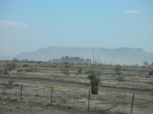 Dust blowing west of Las Cruces, NM