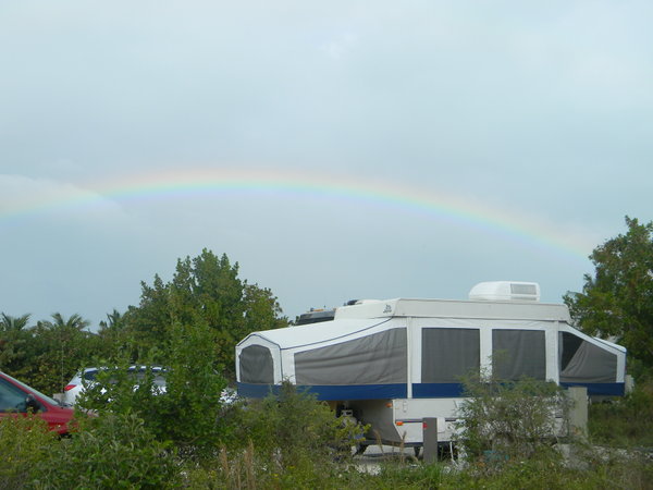 Rainbow over our camper