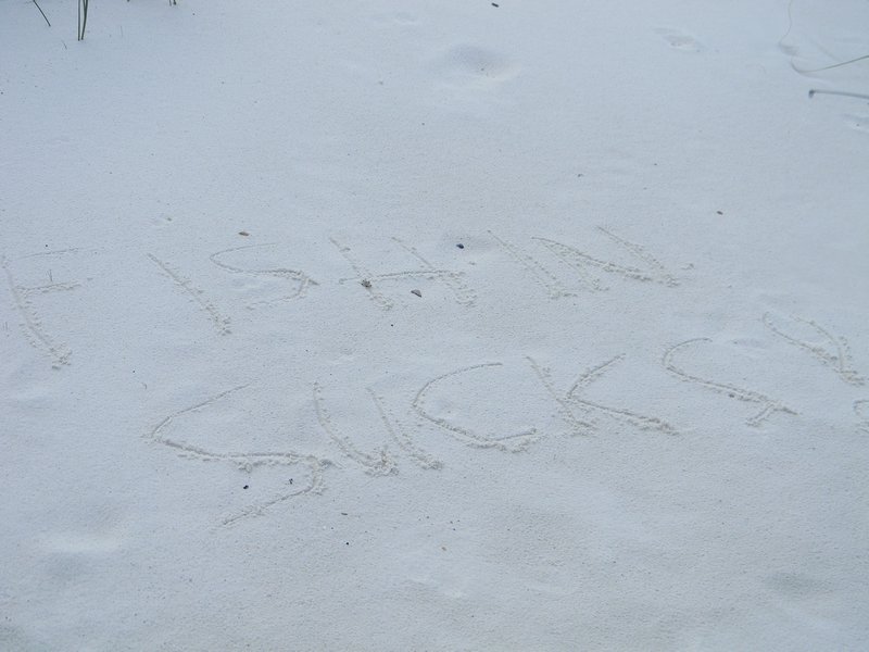 Bob's message in the sand