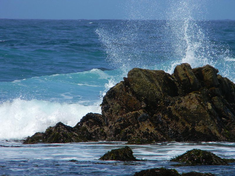 waves against rock