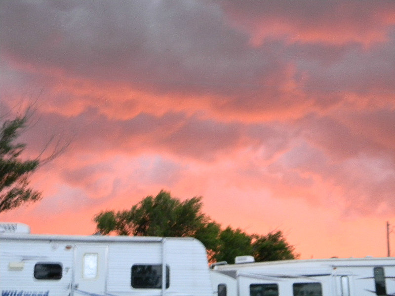 Stormy night sky in Amarillo
