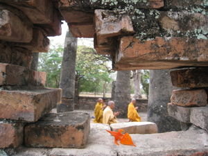 Monks at one of the Wats