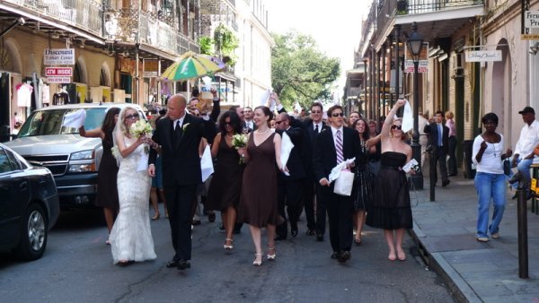 A wedding parade