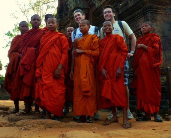Mat & Casey with the Monks