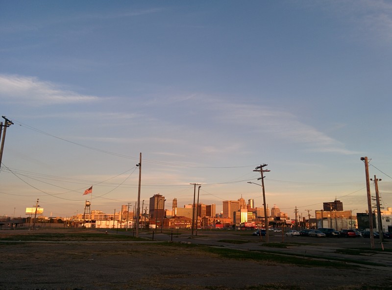 Detroit in the magic hour