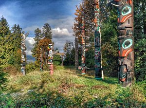 Totem poles in Stanley Park