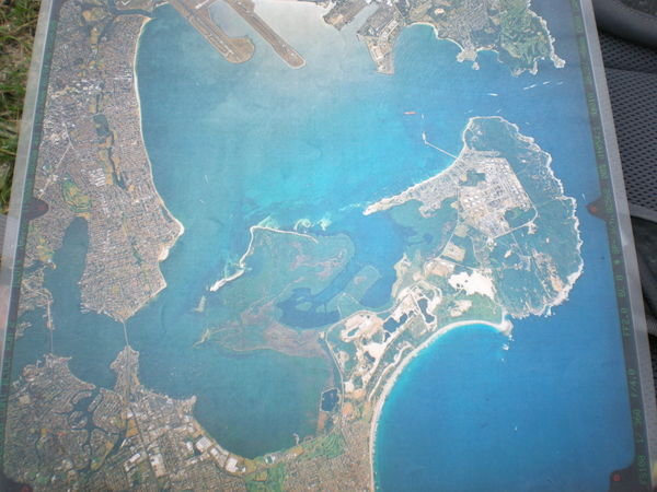 An aerial map of Botany Bay