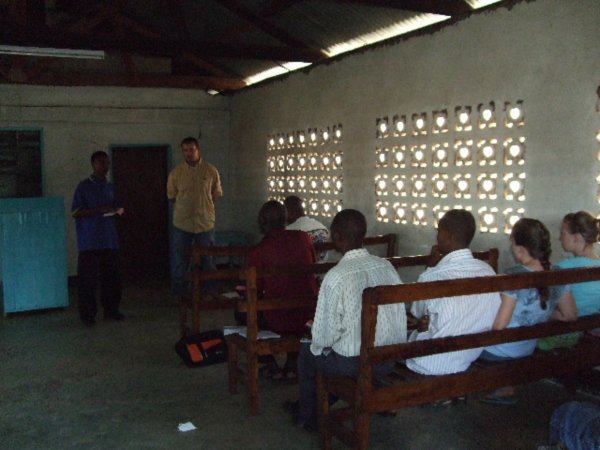 Brent teaching class at Usa River