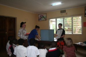 Teaching the kids at the orphanage  a Bible story