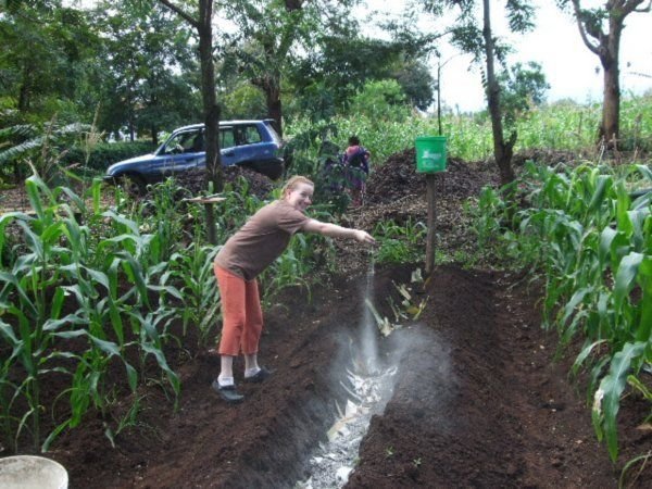 Spreading the fertilizer