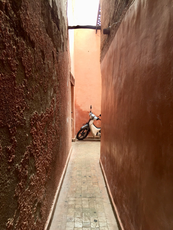 Narrow streets of Marrakech