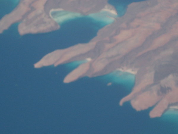 aerial view of Espiritu Santo Isla