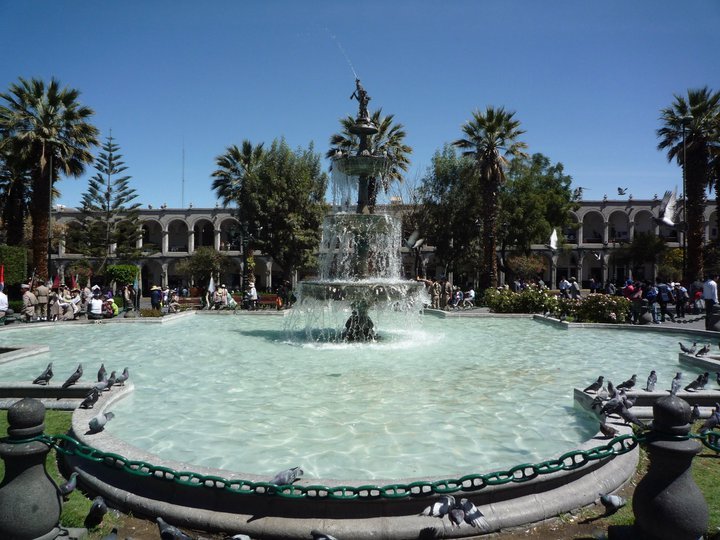 stunning fountain arequipa