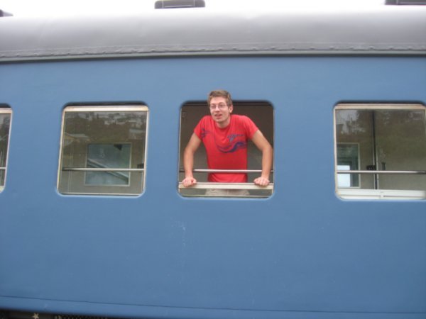 Bernd in the train