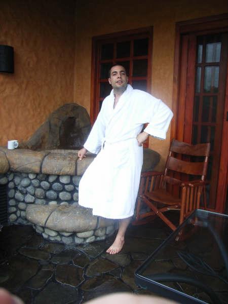 Dan ready for a jacuzzi