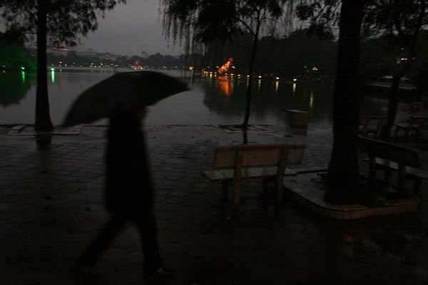 Umbrella by the Lake