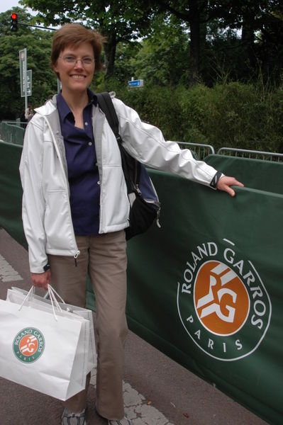 Cindy at Roland Garros