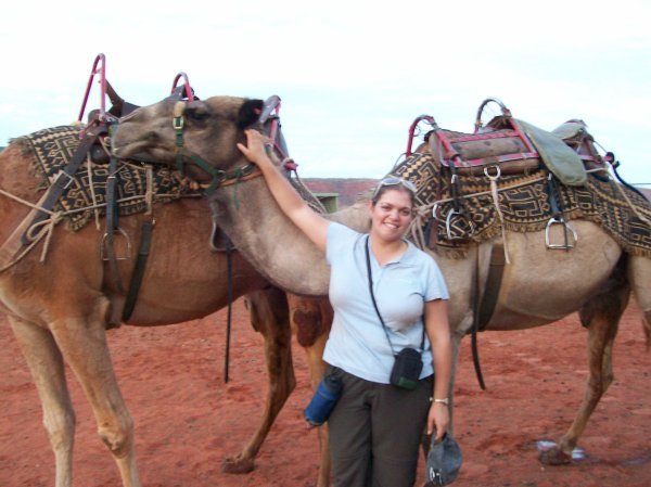 My mate Bec and her camel