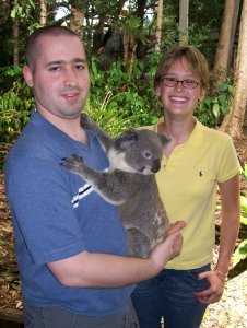 Jon and a koala! (and me, lurking)