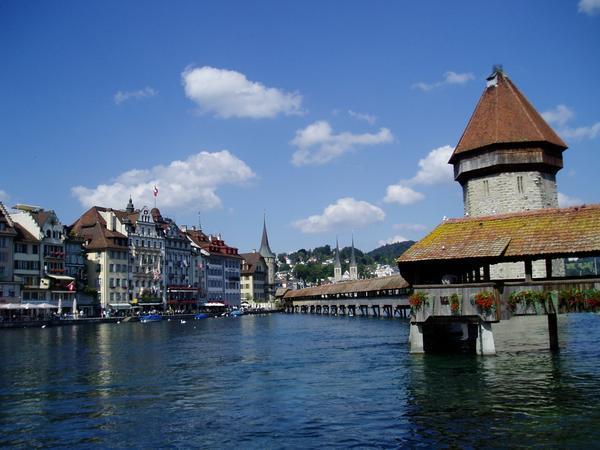 Wooden bridge in Lucerne