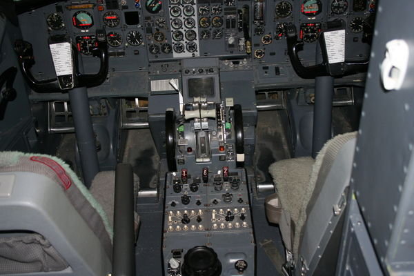 Cockpit of Southwest plane
