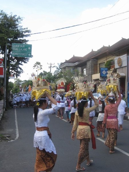 Processie in Ubud