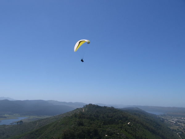 Another paraglider, seen from our own spot in the sky