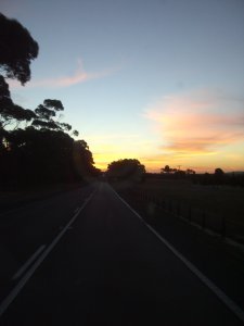 Sunset on way home