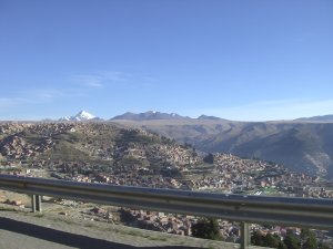 La Paz with Hauyna Potosi in Background