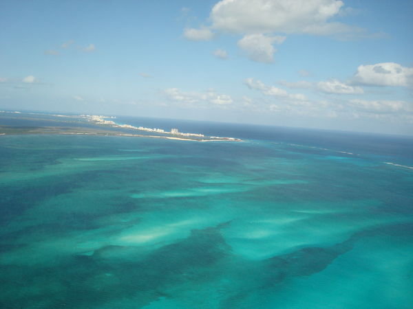 Cancun from the plane
