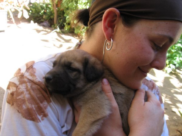 Me cuddooddling my favorite puppy at the ranch