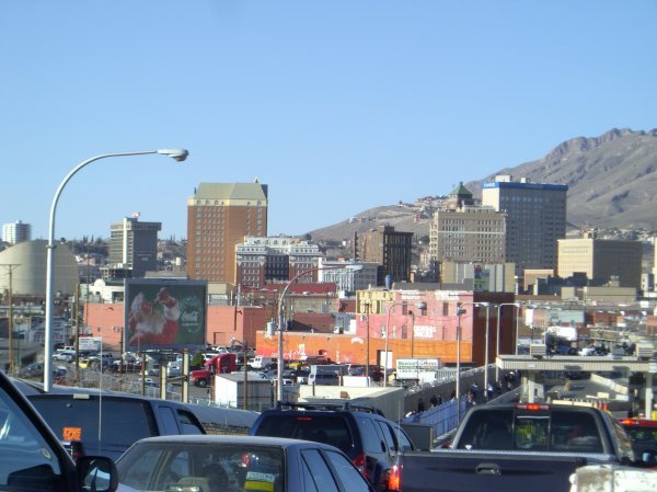 Blick von Mexiko auf El Paso