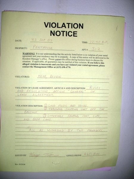 Violation Notice