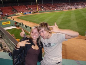 Ursi and me in the Fenway Park Stadion