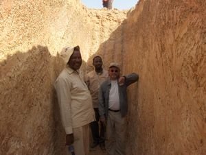 Amadou, Moussa and Chris in a Trench