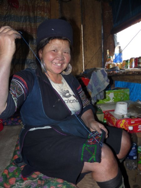 H'Mong woman making handicrafts