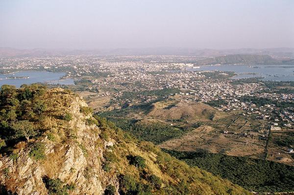 The city seen from the Monsoon Palace