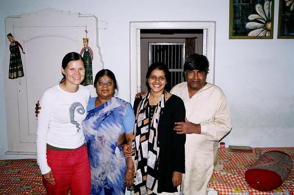 Kirsi with Payal and her parents