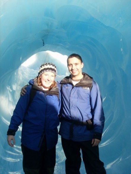 Us in the ice tunnel