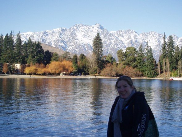 Standing at the lake in Queenstown